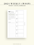 W108_GX_WO1P_2024 | 2024 Weekly Planner, Blank