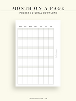 M123_B | Monthly Planner, MO1P, Blank