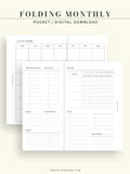 M124 | Folding Monthly Planner