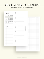 W108_GX_WO2P_2024 | 2024 Weekly Planner, Blank