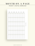 M123_G | Monthly Planner, MO1P, Grid