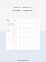 W108_G_WO2P_2024 | 2024 Weekly Planner, Grid