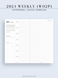 W108_G_WO2P_2024 | 2024 Weekly Planner, Grid