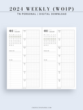 W108_G_WO1P_2024 | 2024 Weekly Planner, Grid