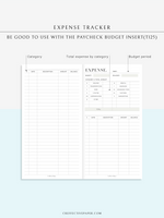 T126 | Expense Tracker in Budget, Spending Log Template