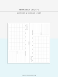 M125 | Horizontal Monthly Planner, MO1P