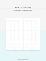 M122_L | Monthly, MO2P, Lined