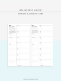 W108_GX_WO1P_2024 | 2024 Weekly Planner, Blank