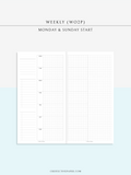 W108_G_WO2P | Weekly Planner, WO2P, Grid