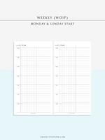 W126_WO1P | Weekly Planner, Week on a Page