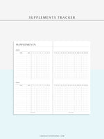 N121-6 | Vitamins & Supplements Tracker, Medication Log Template