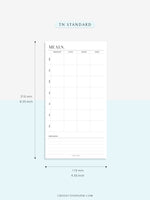 N121-4 | Meal Prep Plan Template, Groceries Shopping List