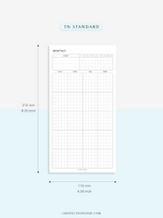 M106_G | Monthly Planner with 31 Days Habit Tracker Printable Inserts