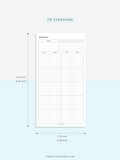 M106_G | Monthly Planner with 31 Days Habit Tracker Printable Inserts