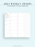 W108_GX_WO2P_2024 | 2024 Weekly Planner, Blank