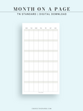 M123_B | Monthly Planner, MO1P, Blank