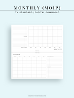 M125 | Horizontal Monthly Planner, MO1P