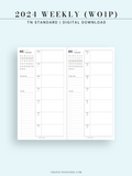 W108_GX_WO1P_2024 | 2024 Weekly Planner, Blank