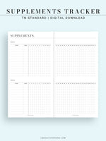 N121-6 | Vitamins & Supplements Tracker, Medication Log Template