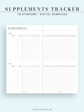 N121-6 | Vitamins & Supplements Tracker, Medication Log Template