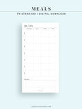 N121-4 | Meal Prep Plan Template, Groceries Shopping List