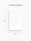 M116 | Basic Monthly Planner Inserts, Bullet Journal Template, MO2P