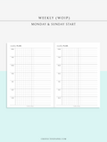 W126_WO1P | Weekly Planner, Week on a Page