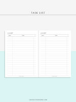 D103 | Daily Task List, To-do Organizer, Checklist