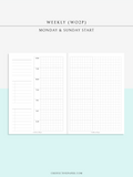 W108_G_WO2P | Weekly Planner, WO2P, Grid