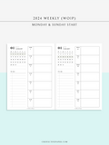 W108_GX_WO1P_2024 | 2024 Weekly Planner, Blank