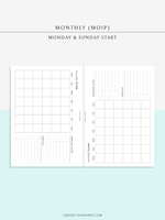 M125 | Horizontal Monthly Planner, MO1P