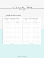 T124 | Sinking Fund Categories, Lists, Tracker Template