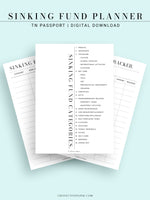 T124 | Sinking Fund Categories, Lists, Tracker Template