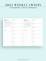 W108_GX_WO1P_2024 | 2024 Weekly Planner, Blank