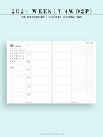 W108_GX_WO2P_2024 | 2024 Weekly Planner, Blank