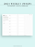 W108_GX_WO2P_2024 | 2024 Weekly Planner, Blank