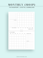 M125 | Horizontal Monthly Planner, MO1P