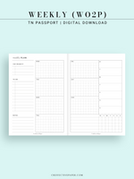 W128 | Weekly Planner, WO2P