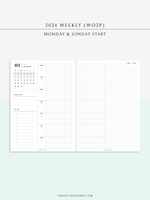 W108_G_WO2P_2024 | 2024 Weekly Planner, Grid