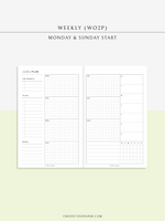 W128 | Weekly Planner, WO2P