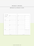 W128 | Weekly Planner, WO2P