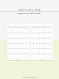 M123_B | Monthly Planner, MO1P, Blank