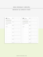 W108_G_WO1P_2024 | 2024 Weekly Planner, Grid