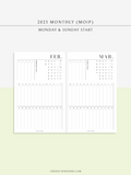 M113_H_2023 | 2023 Monthly Planner Printable (MO1P_Horizontal)