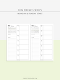 W108_GX_WO1P_2024 | 2024 Weekly Planner, Blank