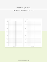 W126_WO1P | Weekly Planner, Week on a Page