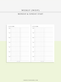 W126_WO1P | Weekly Planner, Week on a Page