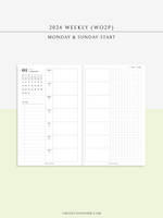 W108_GX_WO2P_2024 | 2024 Weekly Planner, Blank