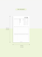 M113_H_2023 | 2023 Monthly Planner Printable (MO1P_Horizontal)