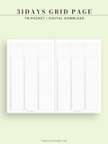 Y110 | 31Days Grid Page for Future Log & Tracker